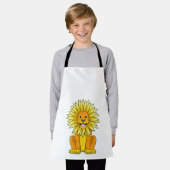 Tablier Lion avec Fleur de tournesol (Porté)