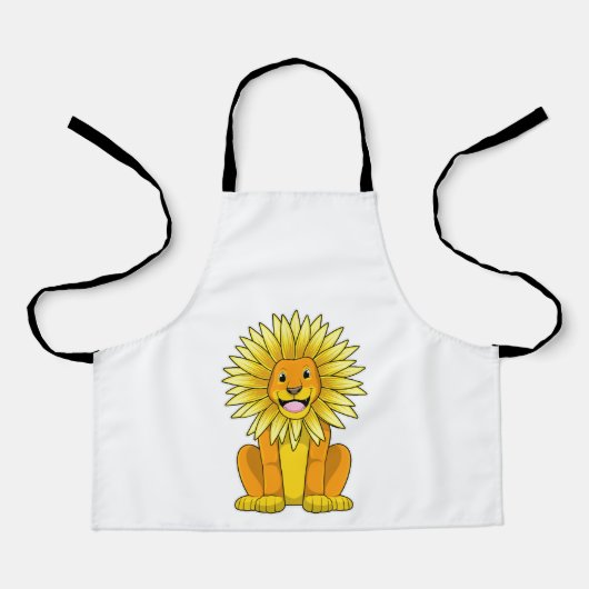Tablier Lion avec Fleur de tournesol (Recto)