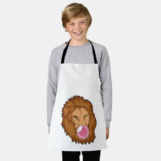 Tablier Lion avec gomme Bubble (Porté)