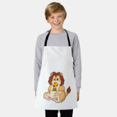 Tablier Lion avec morceau de Salami Pizza.PNG (Porté)