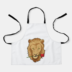 Tablier Lion avec Rose