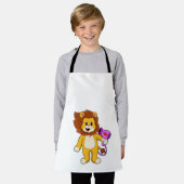 Tablier Lion avec sèche-cheveux (Porté)