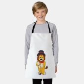 Tablier Lion comme Gentleman avec Casquette (Porté)