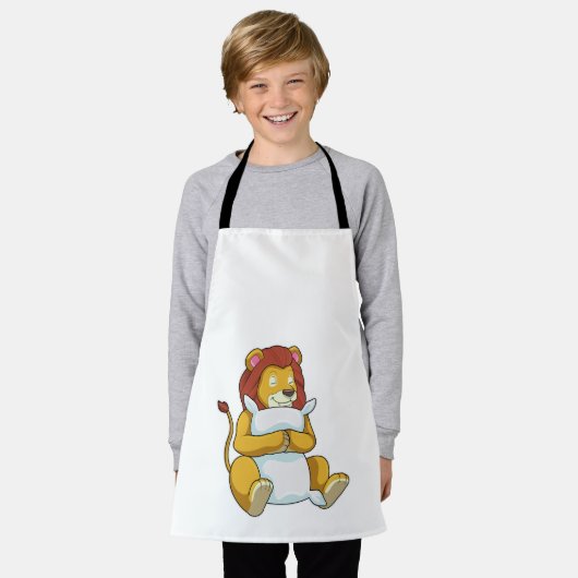 Tablier Lion dormant avec Coussin (Porté)