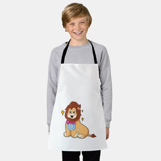 Tablier Lion en Gentleman avec Cravate.PNG (Porté)