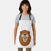 Tablier Lion Nerd avec lunettes (Insitu)