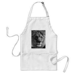 Tablier Lion noir et blanc