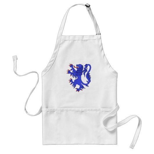 Tablier Lion Rampant Azure (Devant)