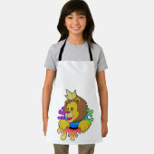 Tablier Lion roi avec couronne (Insitu)