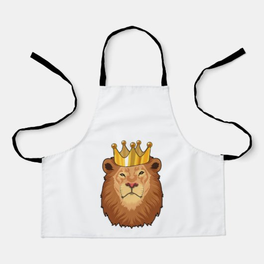 Tablier Lion roi avec couronne (Recto)