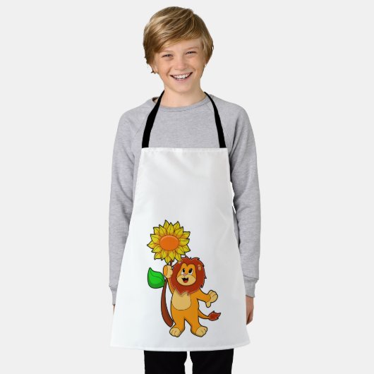 Tablier Lion with Flower (Porté)