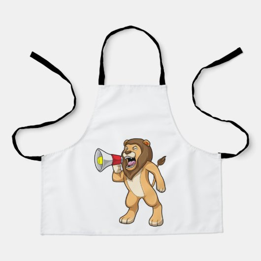 Tablier Lion with Microphone (Recto)
