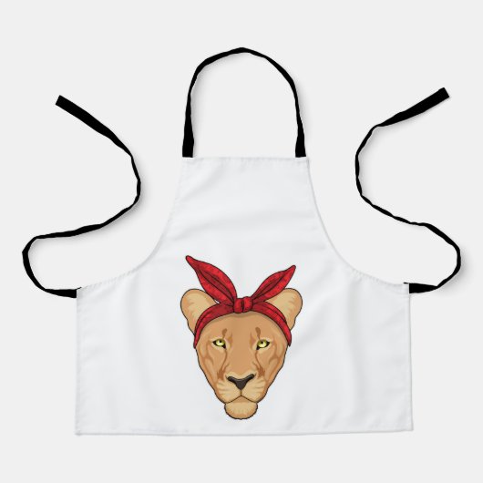 Tablier Lioness with bandana (Recto)
