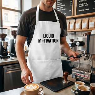Tablier Liquid Motivation Accro au Café Moderne