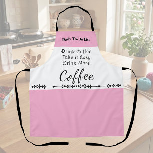 Tablier Liste de choses à faire pour les amateurs de café 