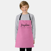 Tablier Little Chef Script Girl Name Rose personnalisé (Porté)
