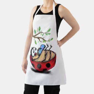 Tablier Little Ladybug avec téléphone Apron Cadeau amusant
