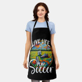 Tablier Live Life Play Soccer, Football Team Stade (Porté)