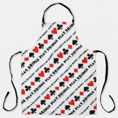 Tablier Live Long and Be Happy Play Bridge Four Card Suits (Recto)