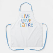 Tablier Live Love Latke Hanoukka Design (Recto)