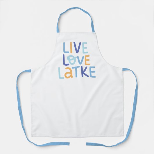 Tablier Live Love Latke Hanoukka Design (Recto)