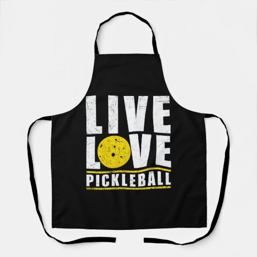 Tablier Live Love Pickleball Funny Pickle ball Lover Cadea (Recto)
