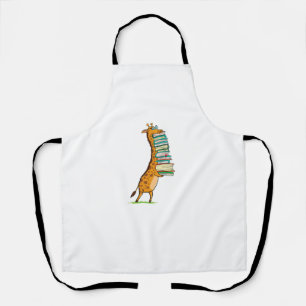 Tablier Livre drôle Lecture Giraffe I Love My Library