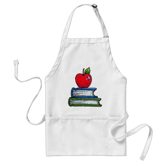 Tablier Livre et pomme (Devant)