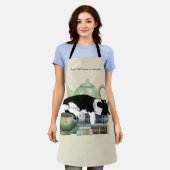 Tablier Livres Thé Chat Cute (Porté)