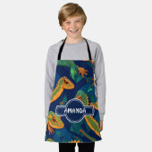 Tablier Lizard Motif personnalisé couleur géométrique (Porté)