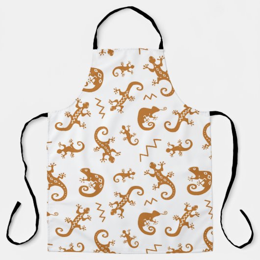 Tablier Lizards Chameleons : Design Motif sans couture. (Recto)