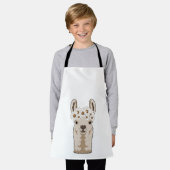 Tablier Llama aux fleurs blanches (Porté)