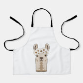 Tablier Llama aux fleurs blanches (Recto)