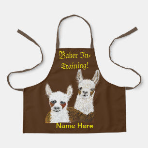 Tablier Llama Baker En formation et (Nom ici) Enfants