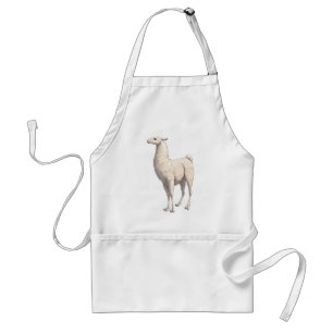 Tablier Llama blanche