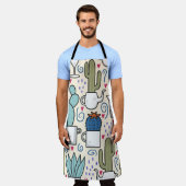 Tablier Llama Cactus : Conception sans fil dessinée à la m (Porté)