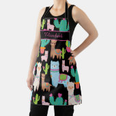 Tablier Llama colorée et Motif Cactus (Insitu)