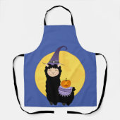 Tablier Llama noire d'Halloween (Recto)