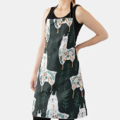 Tablier Llamas Florales Cute Texture Vintage (Insitu)