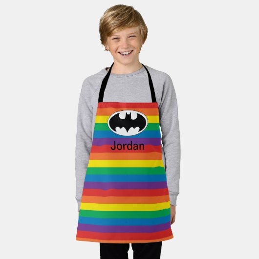 Tablier Logo Arc-en-ciel Batman (Porté)