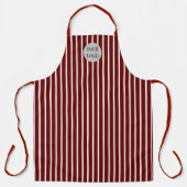 Tablier Logo Burgundy White Simple Elegpes Motif (Recto)