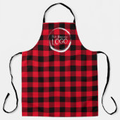 Tablier Logo carreau de bœuf rouge vif (Recto)