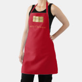 Tablier Logo commercial or rouge de Noël (Insitu)