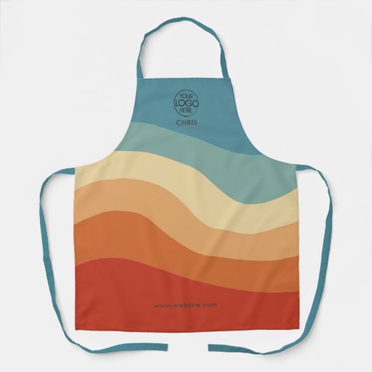 Tablier Logo de bande rétro Wavy (Recto)