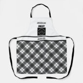 Tablier Logo de boulangerie personnalisable Noir & Blanc P (Recto)