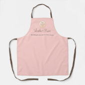 Tablier Logo de l'entreprise Blush Pink pour les noms d'em (Recto)