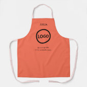 Tablier Logo de l'entreprise Bright Red Nom du personnel d (Recto)