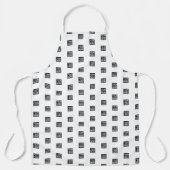 Tablier Logo de l'entreprise estampé Allover blanc (Recto)