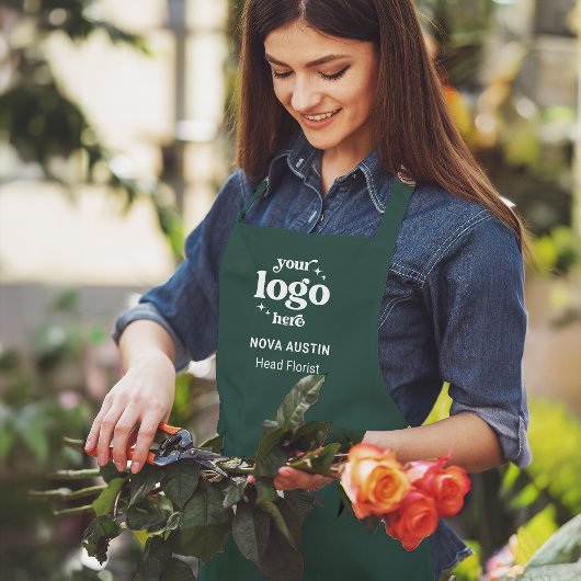 Tablier Logo de l'entreprise Nom de l'employé Titre du tra
