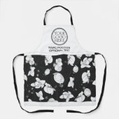 Tablier Logo de l'entreprise orchidée promotionnelle noir (Recto)